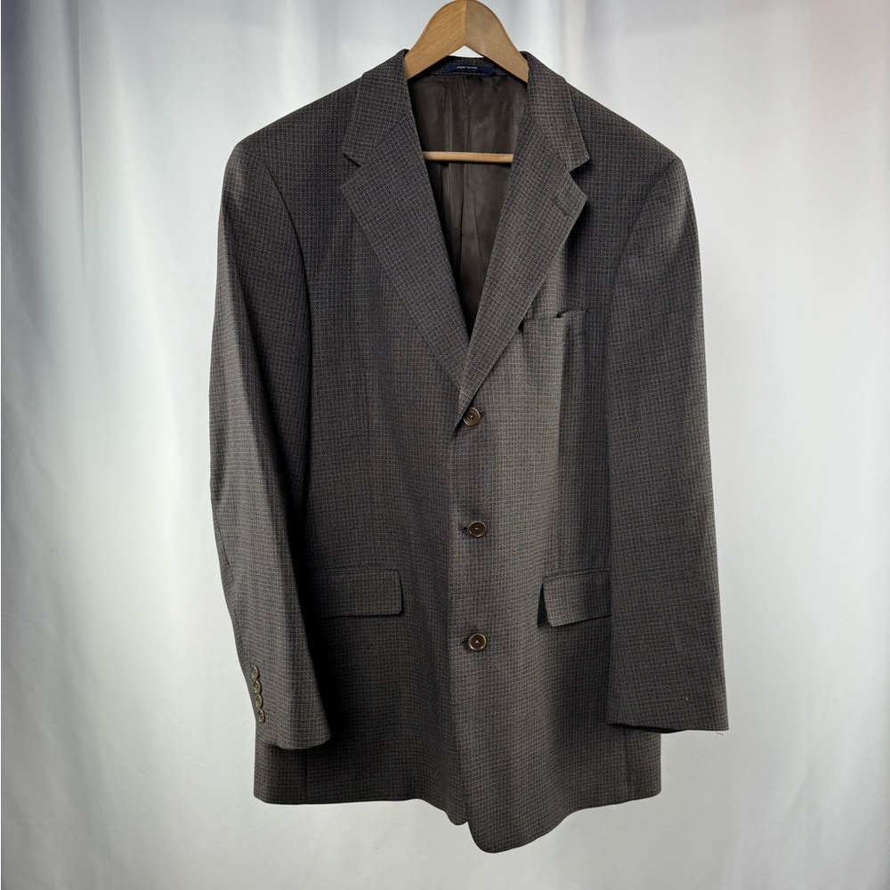 Ted Baker London 3 Button Blazer in Brown Blue Size 43R‎